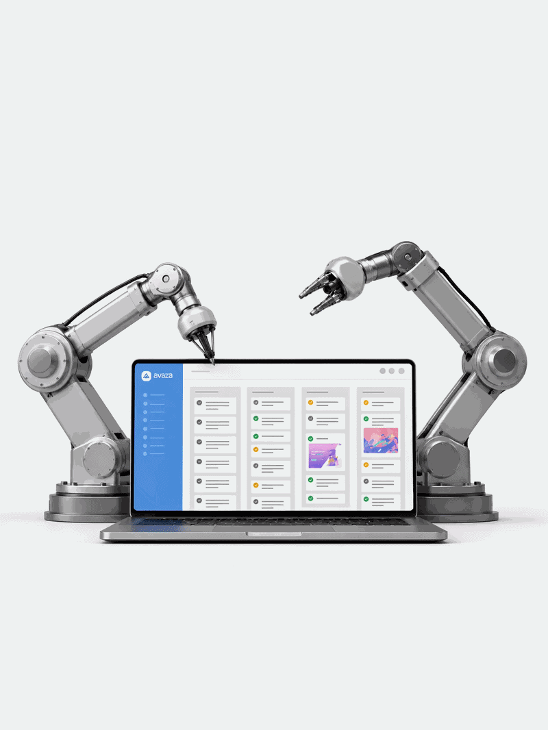 Robotic arms automating business workflows